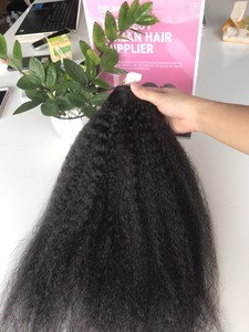 Prix usine 100% brut vierge vietnamien trame humaine perruque de dentelle crépus droite couleur naturelle Super Double dessiné Extensions de cheveux - Product Image 4