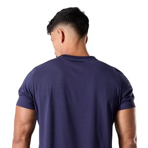 T-shirt de sport pour homme, violet foncé, coton premium, col rond, entraînement, fitness, vêtements de sport décontractés, haut tendance - Product Image 5