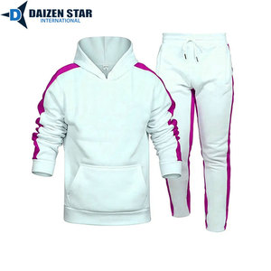 Hooded Fleece Tracksuit with Drawstring Closure Streetwear Style Breathable & Eco-Friendly Unisex Adult - Product Image 6