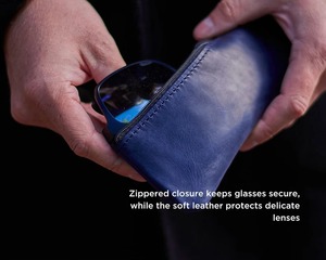 Funda de Cuero Profesional para Gafas, Resistente, de Cuero de Grano Completo, Venta al Por Mayor en Grandes Cantidades LGC-0109 - Product Image 2