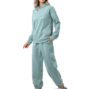 Survêtement ample pour femme de haute qualité, couleur personnalisable, respirant, vêtement décontracté d'hiver, 100% coton, réversible - Product Image 3