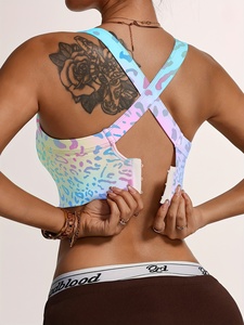 Soutien-gorge de sport sans couture pour femme, léger, respirant, en nylon et élasthanne, ajustement confortable, pour la gym, l'entraînement, le yoga, le fitness, vêtements de sport - Product Image 3