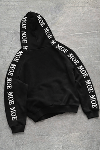 Sweat-shirts à capuche personnalisés pour hommes, avec bandes imprimées sur les manches, en coton épais, style streetwear, fabrication OEM, marque privée, vente en gros - Product Image 4