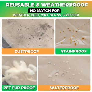 Set di 2 Coperture Impermeabili per Mobili da Esterno e Chaise Longue - Product Image 2