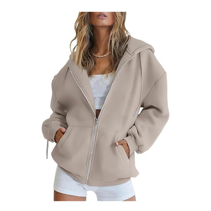New Arrival Women's Knitted <b>Zip</b>-Up Hoodies 100% Cotton Printed Floral Pattern <b>Hooded</b> Collar Long Sleeve Casual Full Sleeve Fit - Product Image 5