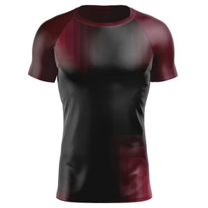 OEM <b>Compression</b> <b>Shirt</b> Breathable Men Quick Dry Sublimation Printed Sportswear Slim Fit Workout Gym Short Sleeve Rashguard - Product Image 4