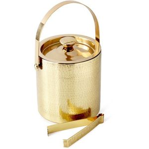 Cesta para hielo de latón de primera calidad para servir hielo en bares, bebidas, vino, cerveza, con acabado pulido y duradero. - Product Image 2