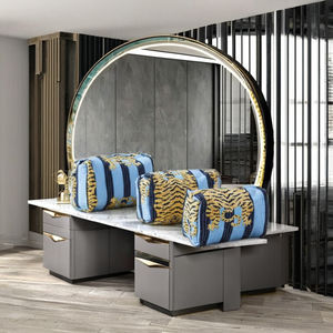 Juego de 3 Bolsas Organizadoras de Maquillaje Grandes, Impermeables, Multifuncionales, con Estampado de Tigre Azul, de Algodón Hecho a Mano, con Logotipo - Product Image 4