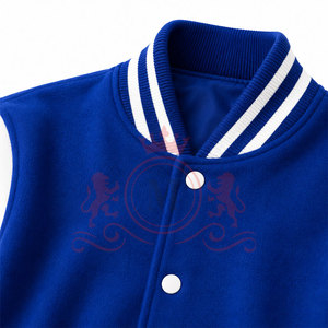 Premium Royal Blue <b>White</b> Letterman <b>Jacket</b> Classic Snap Button Closure Ribbed Collar Comfortable Casual Everyday Wear - Product Image 5