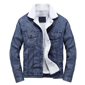 Customization Mens Slim Stand Collar <b>Denim</b> Washed Plus <b>Denim</b> <b>Coat</b> Outerwear Jeans Jacket Men - Product Image 4