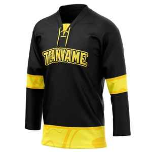 Ropa Deportiva 100% Poliéster Transpirable de Secado Rápido, Uniforme de Equipo para Hombre Adulto, Jersey de Hockey sobre Hielo con Color Personalizado OEM - Product Image 5
