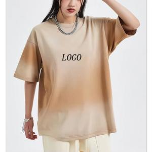 T-shirt pour homme de luxe à étiquette privée, coupe oversize, épaules tombantes, logo personnalisé, vierge, épais 300 g/m², délavé à l'acide - Product Image 4