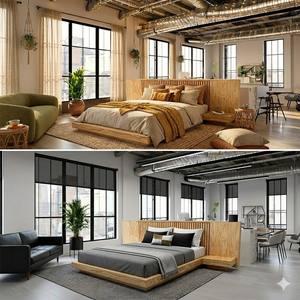 Cama Moderna de Madera para Dormitorio, Tamaño King/Queen, con Garantía de 12 Meses - Product Image 5