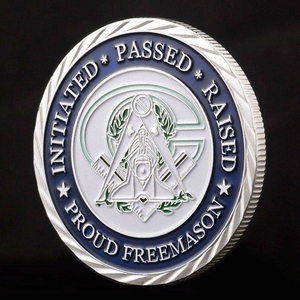 Moneda Masónica Personalizada de Plata con la Leyenda 'Fe, Esperanza, Caridad: Haciendo de Buenos Hombres a Mejores', Moneda Masónica - Product Image 4