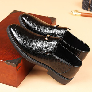 Business Formal Men's Leather Shoes Large Size Crocodile Pattern Slip-On Casual All-Match Men's Footwear - Product Image 3