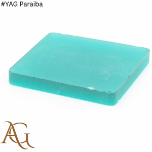 Piedra de YAG Paraíba azul, cultivada en laboratorio por AG Gems, con tratamiento térmico para cambio de color, creada en laboratorio. - Product Image 4