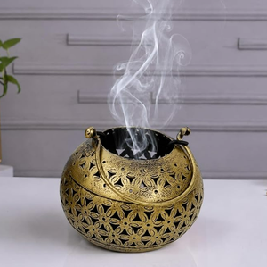 Premium Moroccan Style Round Iron <b>Tealight</b> Candle Holder Gold <b>Lantern</b> Intricate Boho Pattern Handmade Durable Home Decoration - Product Image 4