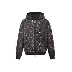 Dernier design personnalisé de survêtements d'hiver de haute qualité avec strass, couleur unie - Product Image 6