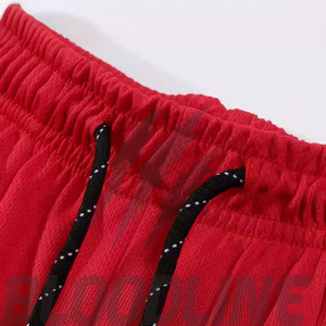 Pantalones Cortos Deportivos Blancos para Hombre Bloodline, Cintura Media, Cordón Ajustable, Secado Rápido, Estampado Informal, Logotipo Frontal - Product Image 5