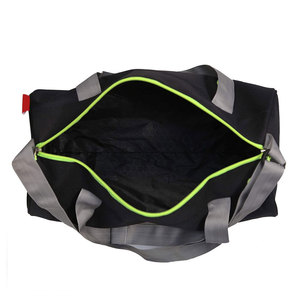 OARH INT INDUSTRY MAS-2327 Black 600D Duffel Bag 30-40L Green Zipper Shoulder Strap Sports Travel - Product Image 4