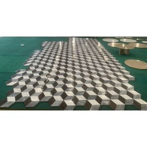 Baldosas de Mármol Hexagonales Pulimentadas con Chorro de Agua, en Blanco, Gris y Negro, 3 Colores de Piedra Natural para Decoración de Pisos y Paredes - Product Image 6