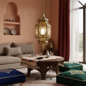 Green <b>Star</b> <b>Hanging</b> Lanterns Flameless Christmas Home Decoration Metal Candle Holders Moroccan Style Indoor Outdoor Decor - Product Image 4