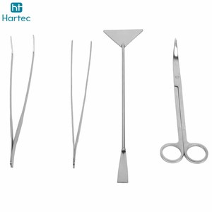 Juego de herramientas de acuicultura de acero inoxidable plateado de alta resistencia: tijeras para podar plantas vivas de acuario, pinzas y limpiador de acuarios. - Product Image 4
