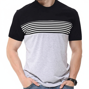 Camisetas de Manga Corta con Cuello Redondo para Hombre, 100% Algodón, Tejido Transpirable, Ecológico, Corte Regular, Promoción, Baratas, de Secado Rápido - Product Image 1