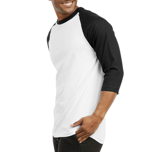 Camiseta de Manga Corta Raglán para Hombre de Primera Calidad, Tela Suave, Estilo Béisbol, Fabricante de Camisetas Lisas para Hombre - Product Image 1