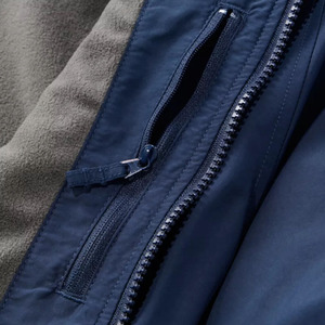 Veste matelassée à capuche bleu marine pour homme, coupe-vent, fermeture éclair, vêtement d'hiver décontracté, rembourrage en polyester, coupe régulière - Product Image 5