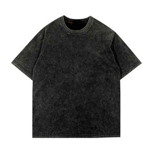 Camisetas transpirables para hombre con lavado ácido, OEM, de peso pesado, oversize, personalizadas, estilo vintage - Product Image 6