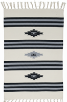 Tapis de couloir/runner en coton tissé à la main Mangalick CS-3025, motif floral moderne, poids lourd 950 g/m², lavable à la main, pelucheux, vente en gros
