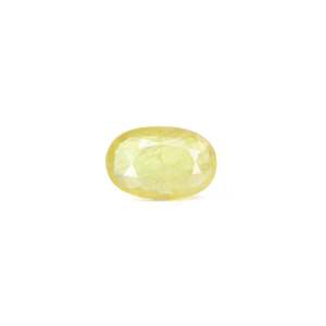 Loose 4.07 Carat Oval Cut Yellow Sapphire Gemstone for Fine Jewelry - Product Image 1