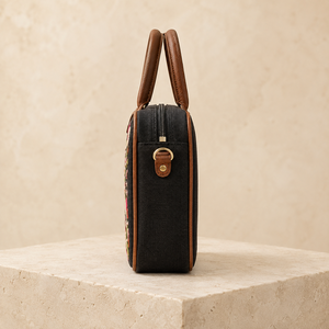 Sac fourre-tout décontracté pour femme avec broderie florale, en toile, fermeture éclair, bandoulière amovible, en PU, pour la Saint-Valentin - Product Image 6