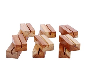 Best Design Light Wood Round Card Holder Home Storage Wood Card School Table Decorative Office Home Hotel <b>Desk</b> Top - Product Image 5