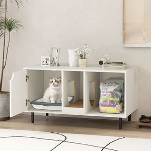 40 pollici lettiera per gatti custodia bagno nascosto per 2 gatti Pet casa mobili - Product Image 3