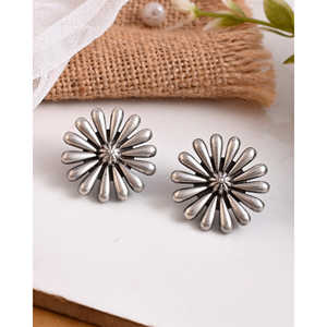 Pendientes de Botón Meera Jaipur, Estilo Phool - Product Image 2