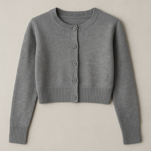 100% Wool Knitted <b>Cardigan</b> Women's Autumn And Winter Sweater Oversized With Button Loose Fit Sweater Fashionable - Product Image 2