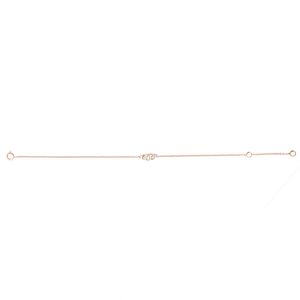 Rose Gold Lab Grown Diamond Curved Wave Link Chain Bracelet - Product Image 2