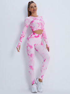 Conjunto de Yoga de Verano para Mujer, 100% Algodón, Transpirable, Cintura Elástica, 2 Piezas, Ropa Deportiva para Fitness, Gimnasio, Running y Ejercicio - Product Image 1
