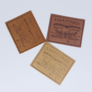 Patch en cuir personnalisé avec logo, thermocollant, style streetwear technique, fabrication en usine - Product Image 2