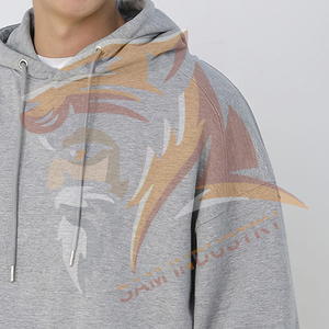 High Quality Cotton <b>Fleece</b> Oversized Hoodies Men <b>Thick</b> <b>Fleece</b> Drop Shoulder Customizable Hoodies For Sale - Product Image 3