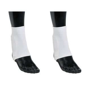 Protège-tibias blancs haute performance avec soutien de la cheville pour les athlètes de boxe et d'arts martiaux, personnalisables, unisexe, emballage inclus - Product Image 1