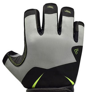 Heavy Duty Leather Gym Gloves with Strong Wrist Wrap Support Breathable Mesh Non <b>Slip</b> for Safe Effective Bodybuilding Workouts - Product Image 4