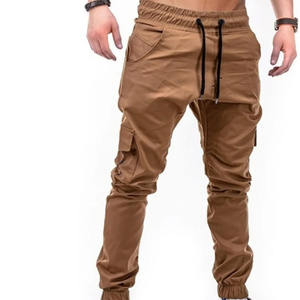 Pantalons de jogging personnalisés unisexes, printemps-hiver, respirants, couleur unie, coton, décontractés, fitness - Product Image 2