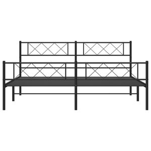 Cadre de lit en métal en acier thermolaqué noir 76,0 x 80,0 pouces - Product Image 4