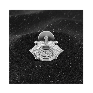 Cadeaux de Noël, diamant de laboratoire certifié GIA IGI 6 carats, boucles d'oreilles clous en or fin massif plaqué argent sterling 925 pour lui et elle - Product Image 1