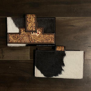 2025 diseñador de lujo tarjeta dinero cuero mecanizado a mano cartera larga cuero de vaca genuino Vintage señoras moda mujer embrague - Product Image 5