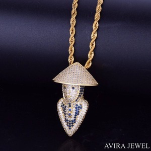 Iced Moissanite Hip Hop <b>Pendant</b> <b>Solid</b> 925 Sterling Silver <b>Gold</b> Rose <b>Gold</b> Plated Nickel-Free Lead-Free Unisex Luxury Statement - Product Image 3