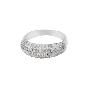 18k Yellow Gold Premium Diamond Dome <b>Ring</b> Handmade Thick Band Dome <b>Ring</b> <b>for</b> <b>Men</b> Women Birthday Gift <b>for</b> Certified Pave Setting - Product Image 3